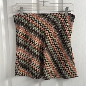 Forever 21 Multicolor Zigzag Patterned Women's Skirt Size M